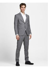 Jack & Jones - Jack&Jones Garnitur Franco 12181339 Szary Super Slim Fit. Kolor: szary. Materiał: syntetyk