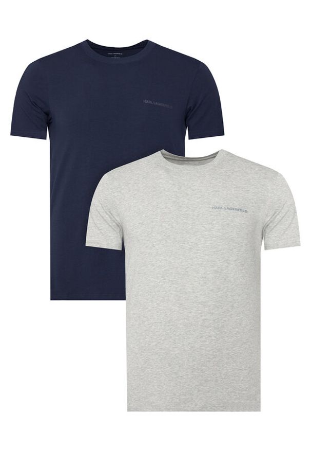 Karl Lagerfeld - KARL LAGERFELD Komplet t-shirtów A1M47097 Kolorowy Regular Fit. Typ kołnierza: dekolt w karo. Materiał: bawełna. Wzór: kolorowy