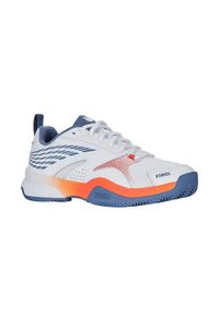 Buty do tenisa męskie K-Swiss Speedex. Kolor: biały. Materiał: materiał, syntetyk. Szerokość cholewki: normalna. Sport: tenis