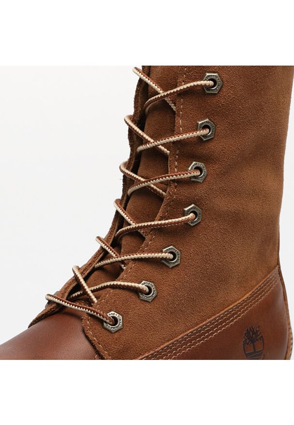 Timberland - Botki damskie TIMBERLAND Authentics Teddy Fleece W. Okazja: na co dzień. Zapięcie: sznurówki. Kolor: brązowy. Materiał: guma, polar, skóra. Szerokość cholewki: normalna. Sezon: zima. Styl: casual, klasyczny