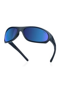 OPC - Okulary przeciwsłoneczne MILITARY MARINES Matt Black Blue REVO + ETUI. Kolor: czarny, wielokolorowy, niebieski. Wzór: moro