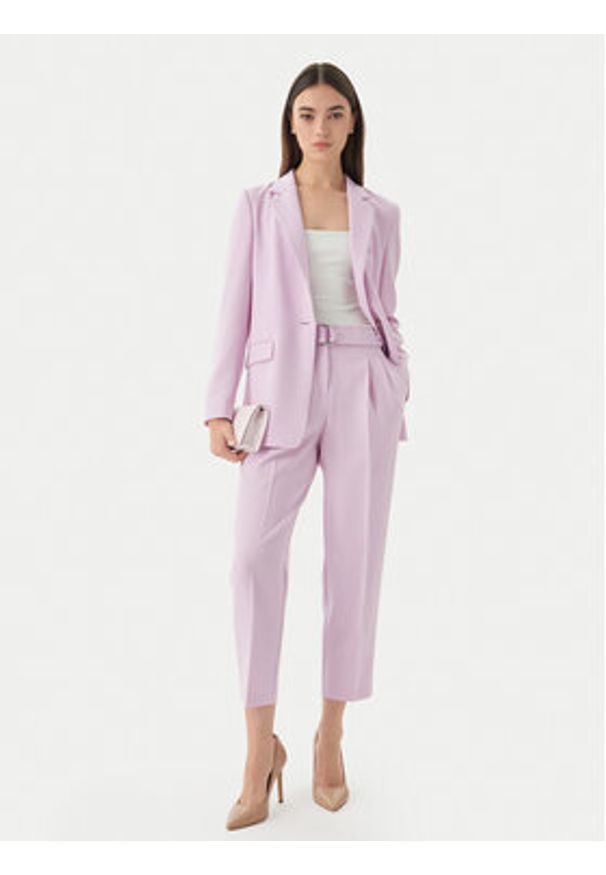 BOSS Marynarka Jocaluah 50490053 Fioletowy Regular Fit. Kolor: fioletowy. Materiał: syntetyk