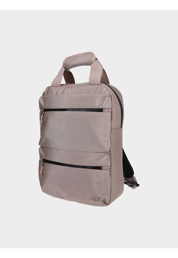 4f - Plecak miejski (13 L) z kieszenią na laptopa. Kolor: różowy. Materiał: materiał