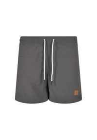 Urban Classics - Męskie Szorty Kąpielowe Block. Kolor: szary. Styl: sportowy