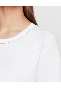 PESERICO - Biała bluzka z aplikacją. Kolor: biały. Materiał: bawełna. Wzór: aplikacja #4