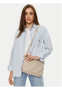 Calvin Klein Jeans Torebka Quilted Boxy Flap Crossbody24 K60K612243 Écru. Materiał: skórzane #3