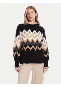 Barbour Sweter Cecelia LKN1676MI11 Czarny Relaxed Fit. Kolor: czarny. Materiał: bawełna