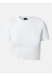 The North Face T-Shirt NF0A55AO Błękitny Cropped Fit. Kolor: niebieski. Materiał: bawełna #5