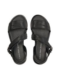 Calvin Klein Jeans Sandały Flat Sandal V3A2-80825-1688 M Czarny. Kolor: czarny. Materiał: skóra #4