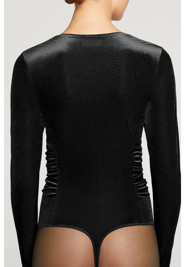 Wolford Body kolor czarny gładki. Kolor: czarny. Wzór: gładki