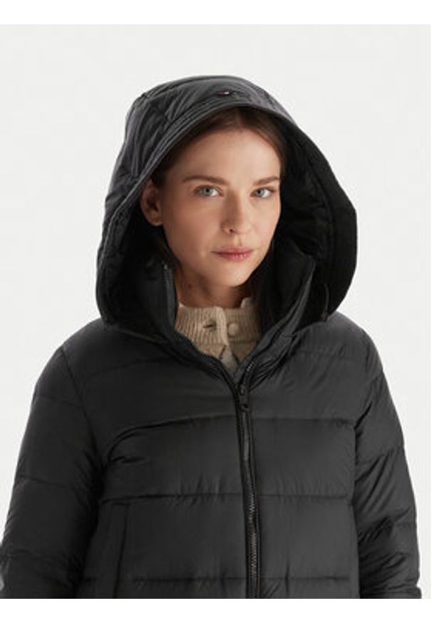 TOMMY HILFIGER - Tommy Hilfiger Kurtka puchowa WW0WW43581 Czarny Regular Fit. Kolor: czarny. Materiał: syntetyk