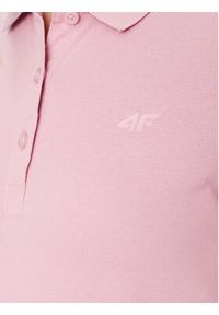4f - 4F Polo 4FWSS24TPTSF132 Różowy Slim Fit. Typ kołnierza: polo. Kolor: różowy. Materiał: bawełna