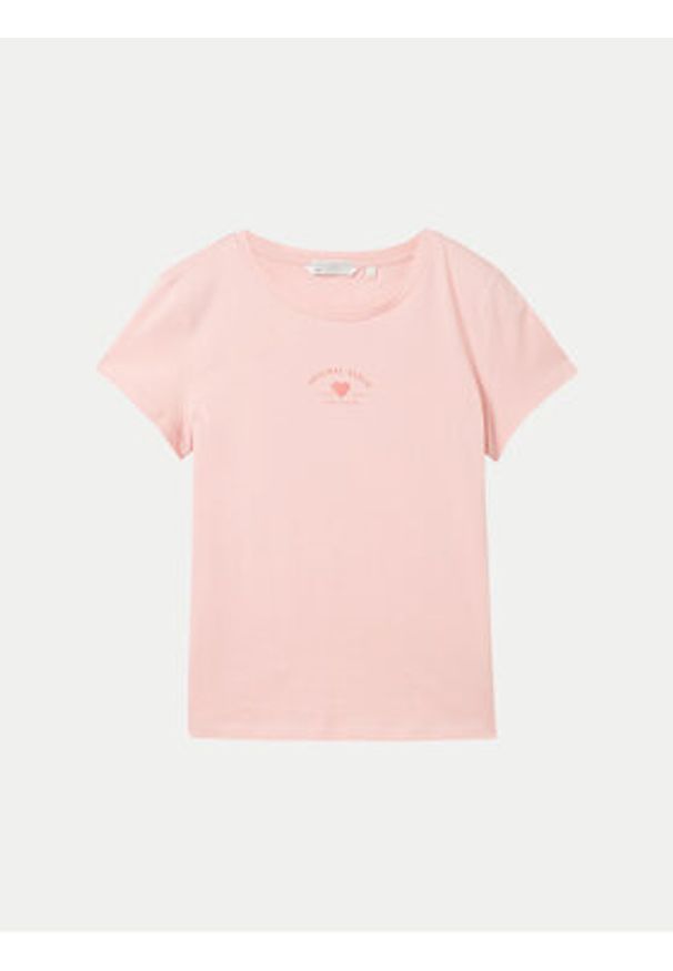 Tom Tailor Denim T-Shirt 1040185 Różowy Regular Fit. Kolor: różowy. Materiał: bawełna