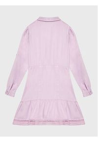 Guess Sukienka koszulowa J3RK04 WE8R0 Różowy Regular Fit. Kolor: różowy. Materiał: lyocell. Typ sukienki: koszulowe #3