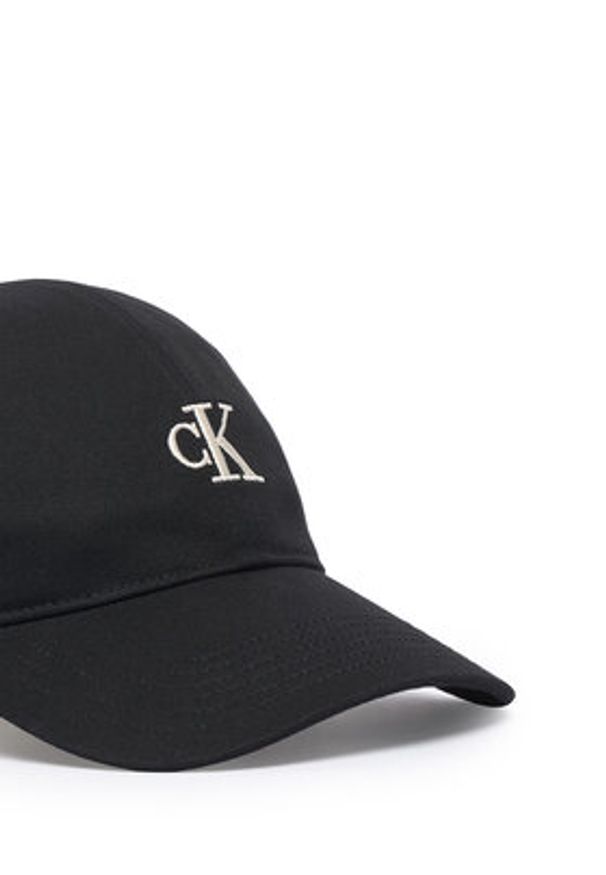Calvin Klein Czapka z daszkiem Monogram Embroidery Baseball Cap LV04G5002G Czarny. Kolor: czarny. Materiał: bawełna
