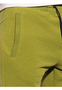 Ombre Clothing - Krótkie spodenki męskie dresowe W294 - oliwkowe - XXL. Kolor: szary. Materiał: dresówka. Długość: krótkie. Styl: sportowy #3