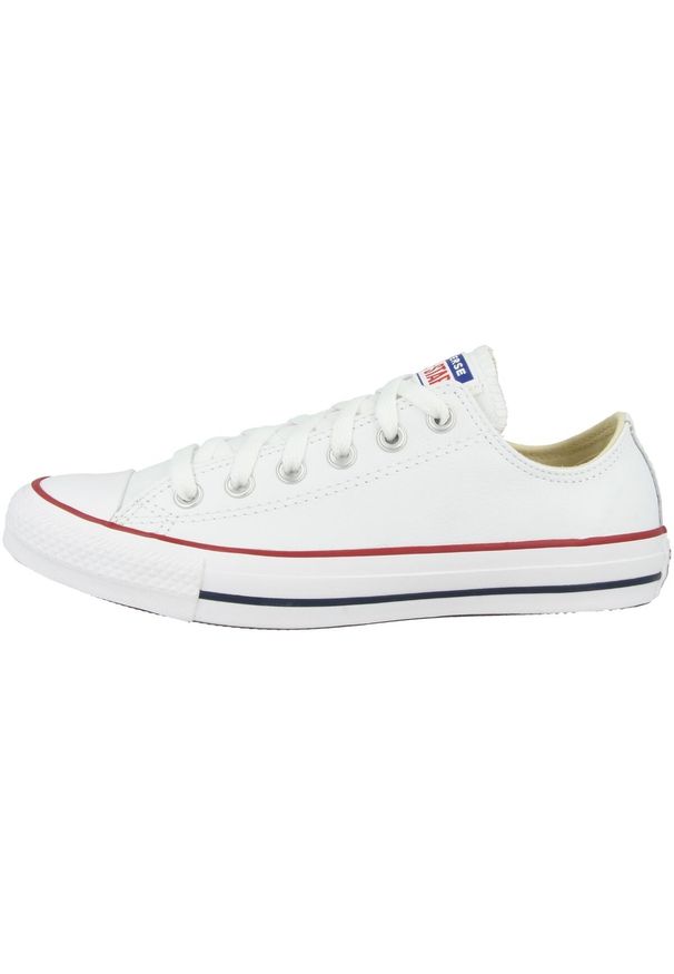 Trampki Converse Chuck Taylor Ox Leather, Dla obu płci. Kolor: biały. Materiał: tkanina, skóra. Model: Converse All Star