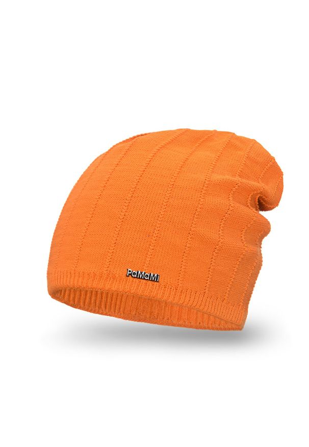 Zimowa czapka damska PaMaMi - Pomarańczowy. Kolor: pomarańczowy. Materiał: akryl. Sezon: zima