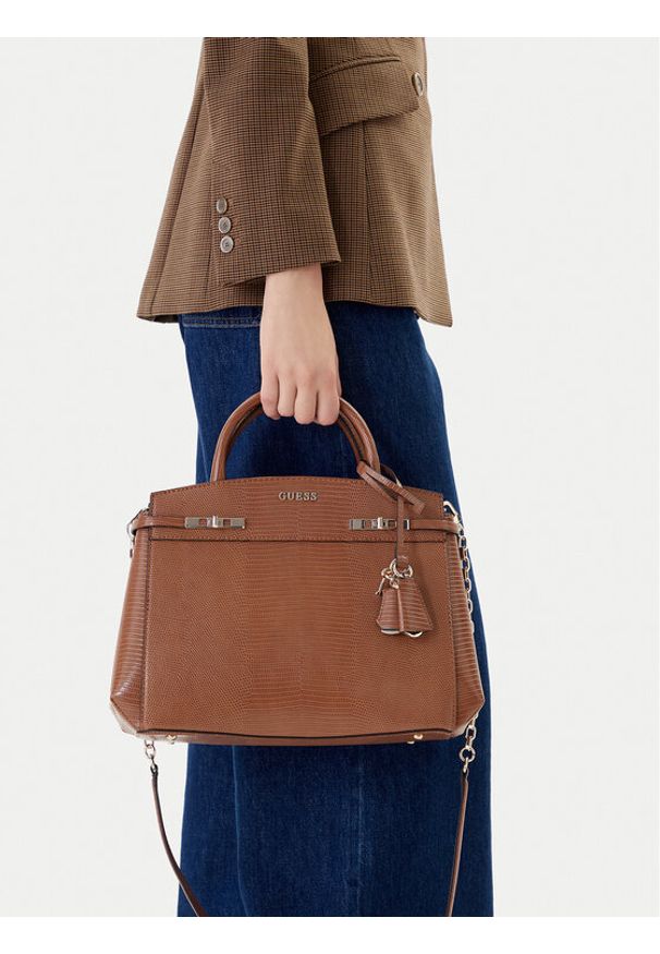 Guess Torebka Melinda HWKL99 33060 Brązowy. Kolor: brązowy. Materiał: skórzane