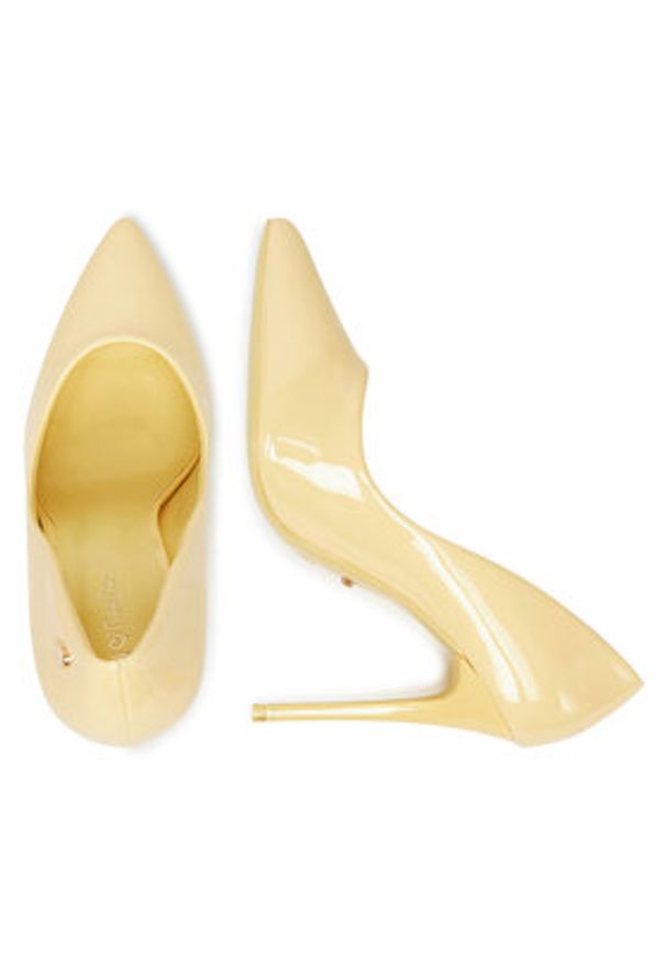 DeeZee Szpilki AB2-4503A Żółty. Kolor: żółty. Materiał: skóra. Obcas: na szpilce
