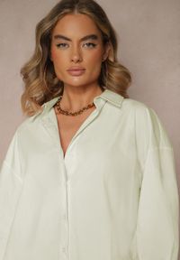 Renee - Zielona Casualowa Koszula z Bawełny Naliraella. Okazja: na co dzień. Kolor: zielony. Materiał: bawełna. Styl: casual