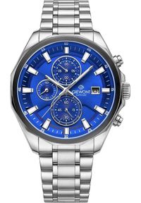 Zegarek Giewont Zegarek Męski Chronograph Sapphire Srebrny Niebieski GW7290-B3. Kolor: srebrny, niebieski, wielokolorowy #1
