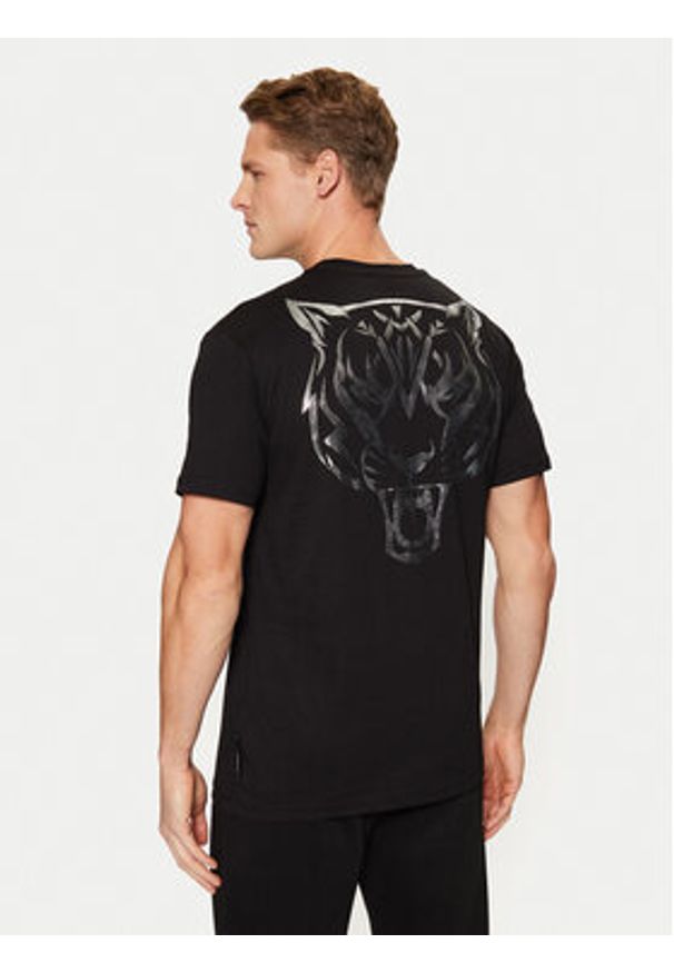 Plein Sport T-Shirt AADC MTK7942 STE001N Czarny Regular Fit. Kolor: czarny. Materiał: bawełna. Styl: sportowy