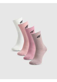 4f - 4F Skarpetki casual za kostkę (4-pack) dziewczęce - multikolor 35-37. Kolor: wielokolorowy. Materiał: włókno, materiał, poliamid, bawełna