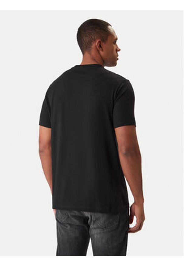 Karl Lagerfeld - KARL LAGERFELD T-Shirt 755780 561235 Czarny Regular Fit. Typ kołnierza: dekolt w karo. Kolor: czarny. Materiał: bawełna