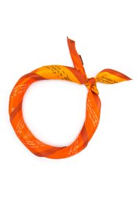 Wittchen - Damska apaszka jedwabna we wzory. Okazja: na spotkanie biznesowe. Kolor: wielokolorowy, pomarańczowy, czerwony. Materiał: jedwab. Wzór: gładki. Sezon: lato. Styl: elegancki, biznesowy #4