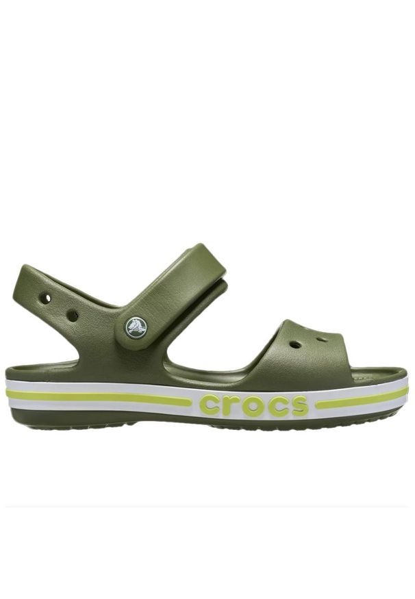 Sandały Crocs Bayaband Sandal 211055-309 - zielone. Kolor: zielony. Materiał: materiał. Styl: sportowy