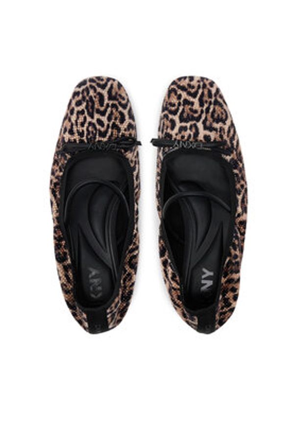 DKNY Baleriny K1577448 Brązowy. Kolor: brązowy. Materiał: materiał