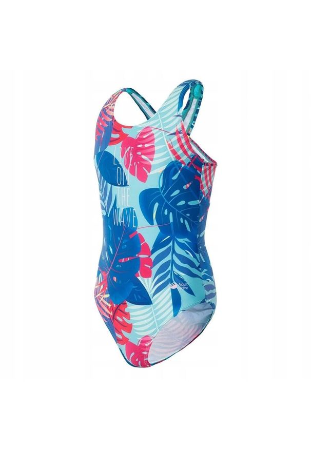 AquaWave - Dziewczęcy jednoczęściowy kostium kąpielowy Aquawave Salava. Kolor: niebieski
