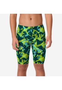 Decathlon - Spodenki pływackie Jammer dla dzieci Nabaiji Fiti Vib. Kolor: żółty, niebieski, zielony, wielokolorowy. Materiał: poliester, materiał. Długość: długie #1