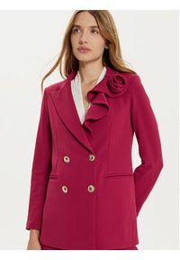 Rinascimento Marynarka CFC0121326003 Bordowy Regular Fit. Kolor: czerwony. Materiał: syntetyk #5