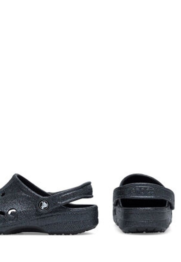 Crocs Klapki BAYA GLITTER CLOG 205925-001 Czarny. Kolor: czarny. Materiał: materiał, syntetyk