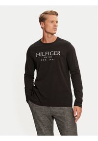 TOMMY HILFIGER - Tommy Hilfiger Longsleeve MW0MW36502 Czarny Regular Fit. Kolor: czarny. Materiał: bawełna. Długość rękawa: długi rękaw #1