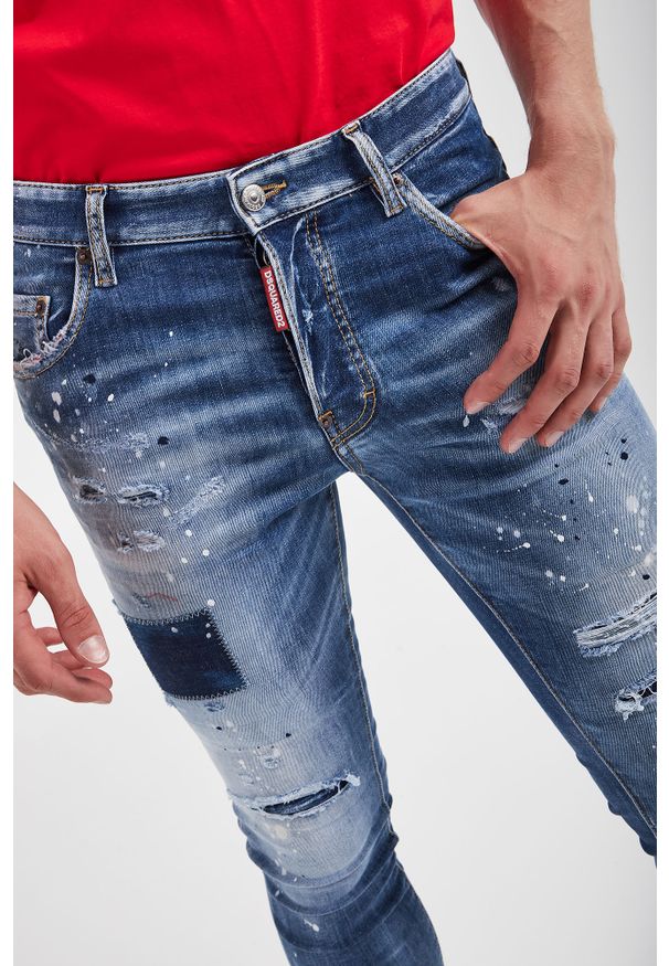 Jeansy męskie Super Twinky Jean DSQUARED2. Wzór: nadruk