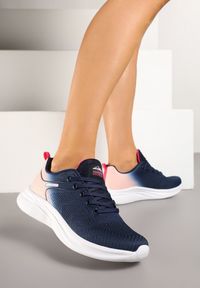 Renee - Granatowo-Różowe Buty Sportowe z Efektem Ombre na Podeszwie z Pianki Elanielia. Okazja: na co dzień. Kolor: niebieski. Materiał: jeans. Sezon: lato, wiosna #5