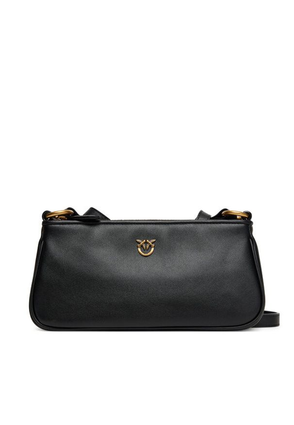 Pinko - PINKO Torebka Half Moon Baguette Mini AI 25-26 PLTT 105069 A0QO Czarny. Kolor: czarny. Materiał: skórzane