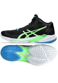 Buty siatkarskie Asics Sky Elite Ff Mt 2 M 1051A065-005 czarne. Wysokość cholewki: za kostkę. Kolor: czarny. Materiał: materiał, syntetyk, guma. Szerokość cholewki: normalna. Sport: siatkówka #1