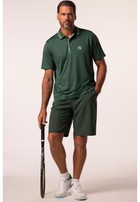 JAY-PI - Męska Funkcyjna koszulka polo tenis rękaw 1/2 QuickDry. Typ kołnierza: polo. Kolekcja: plus size. Kolor: zielony. Materiał: elastan, poliester, materiał