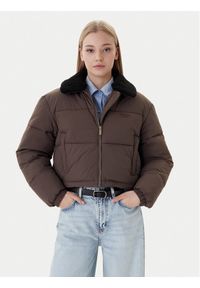 Tommy Jeans Kurtka zimowa Teddy DW0DW22049 Brązowy Regular Fit. Kolor: brązowy. Materiał: syntetyk. Sezon: zima #1