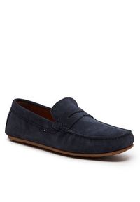 TOMMY HILFIGER - Tommy Hilfiger Mokasyny Casual Hilfiger Suede Driver FM0FM04998 Granatowy. Okazja: na co dzień. Kolor: niebieski. Materiał: zamsz, skóra. Styl: casual #4