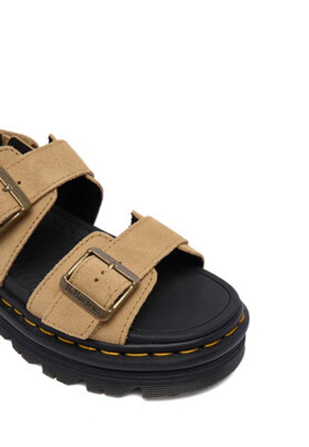 Dr. Martens Sandały Zebzag Sandals DM42689200 Brązowy jasny. Kolor: brązowy. Materiał: zamsz, skóra