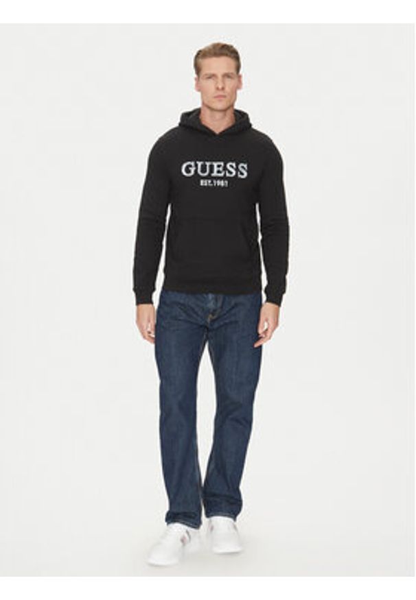 Guess Bluza M5GQ36 KCN01 Czarny Regular Fit. Kolor: czarny. Materiał: bawełna