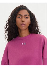 Under Armour Bluza Ua Rival 1386463 Różowy Oversize. Kolor: różowy. Materiał: bawełna #4