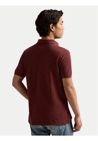 Polo Ralph Lauren Polo 710536856457 Bordowy Slim Fit. Typ kołnierza: polo. Kolor: czerwony. Materiał: bawełna