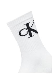 Calvin Klein Jeans Skarpety długie 701228811 Biały. Kolor: biały. Materiał: materiał, bawełna