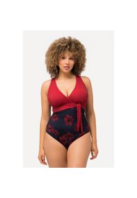 ULLA POPKEN - Damski Strój kąpielowy przesuwany węzeł miękkie miseczki. Kolekcja: plus size. Kolor: czerwony. Materiał: poliester, elastan, poliamid, materiał